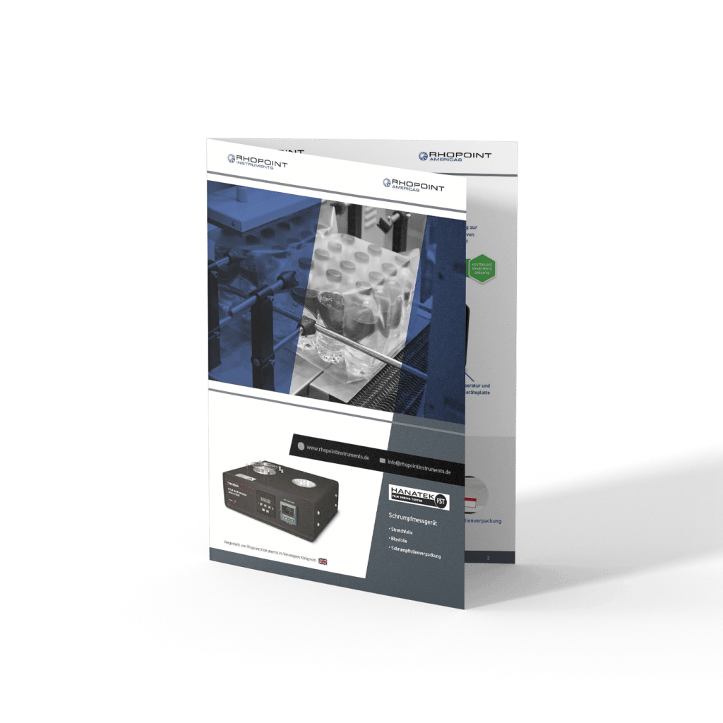 Hanatek Film Shrink Tester (FST) Datasheet (German) - Mockup
