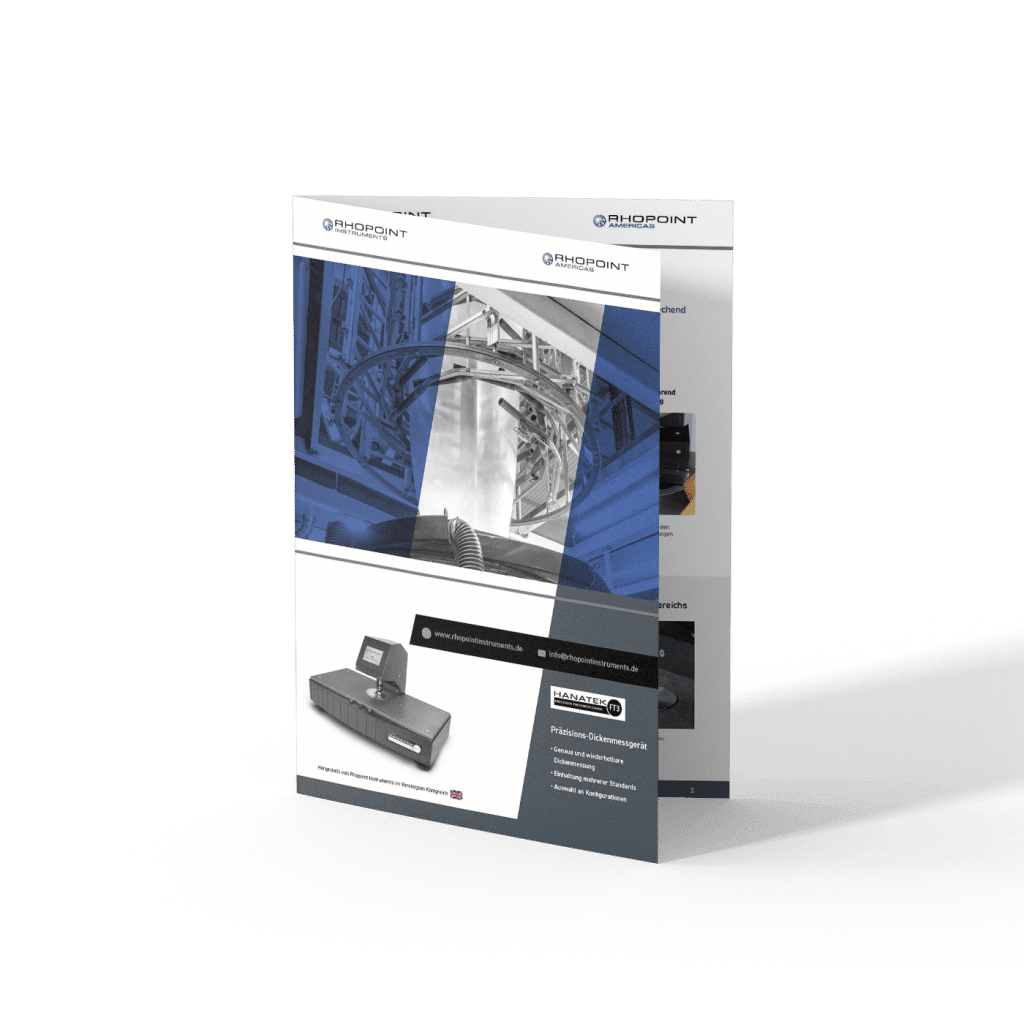 Rhopoint Hanatek Film Shrink Tester (FST) Datasheet (German) - Mockup