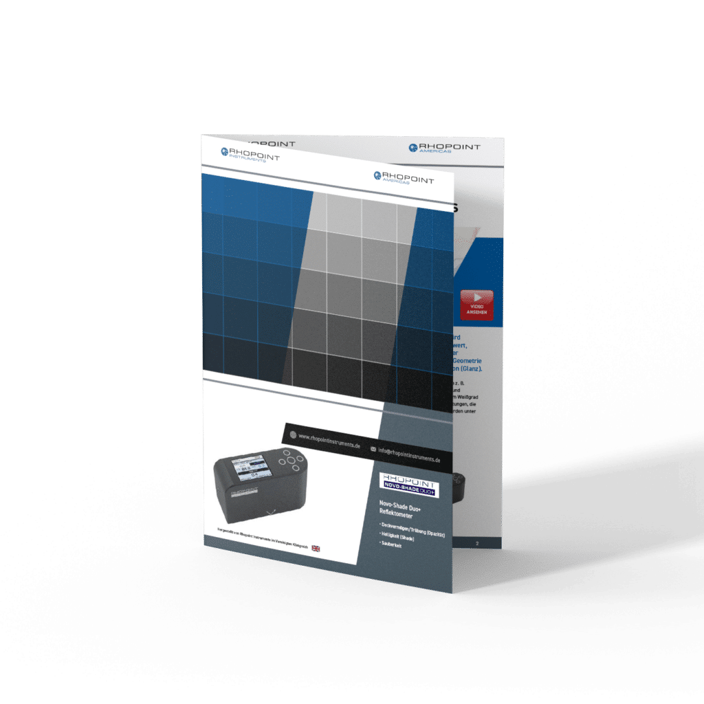 Rhopoint Instruments Novo Shade Duo Product Brochure (German) Mockup Image