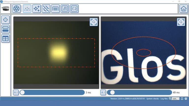 Aesthetix® interactive measurements displays a live view from both cameras, ensuring perfect positioning and alignment on all surfaces.