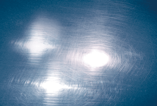Image showing reflection of strong light source in a surface with high haze